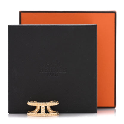 Hermes 18K Yellow Gold PM Chain d'Ancre Danae Ring 57 8 5 of 5