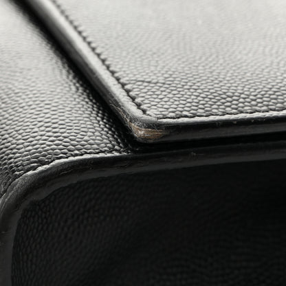 Saint Laurent Grain De Poudre Medium Classic Monogram Kate Satchel Black 14 of 15