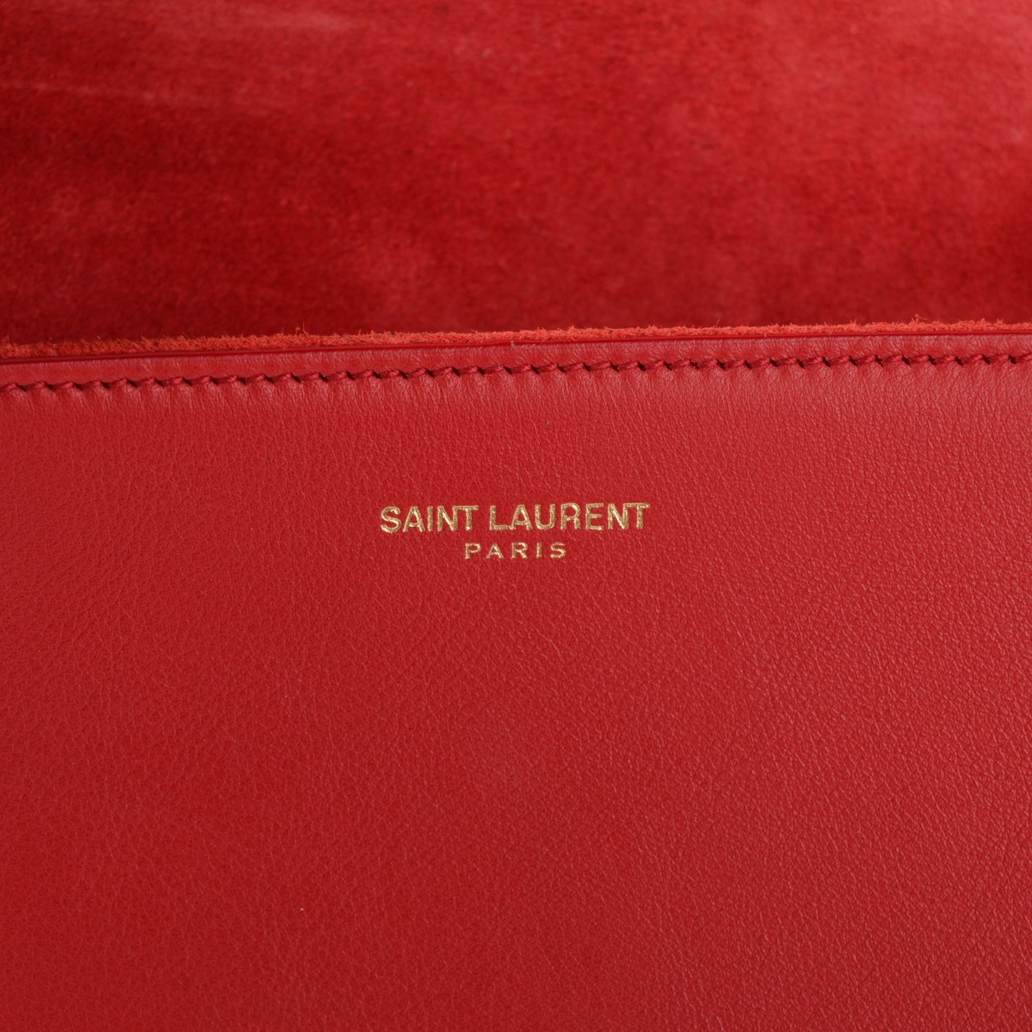 Calfskin Classic Y Ligne Clutch Red