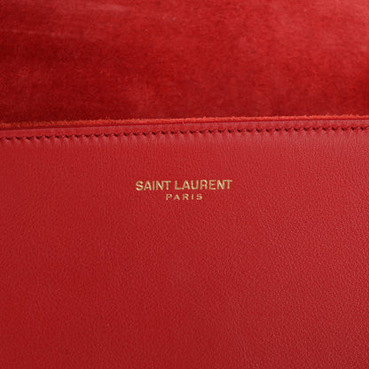 Saint Laurent Calfskin Classic Y Ligne Clutch Red 5 of 7
