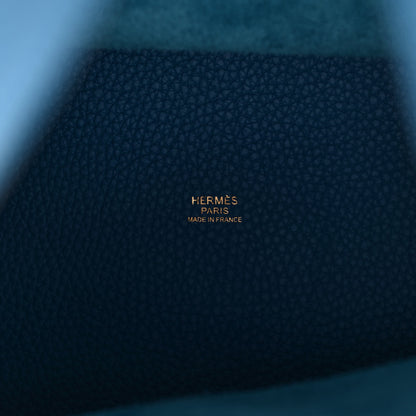 Hermes Taurillon Clemence Picotin Lock 22 MM Mykonos 6 of 9