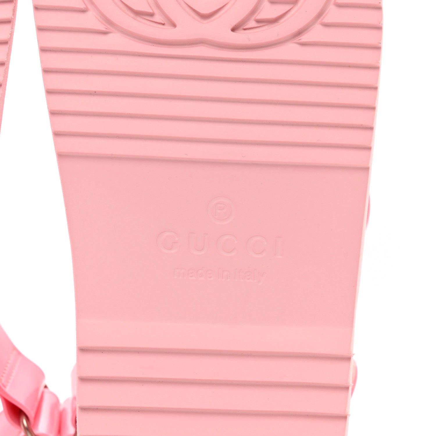 Gucci Rubber Mini Double G Womens Isla Dad Sandals 36 Wild Rose 6 of 8