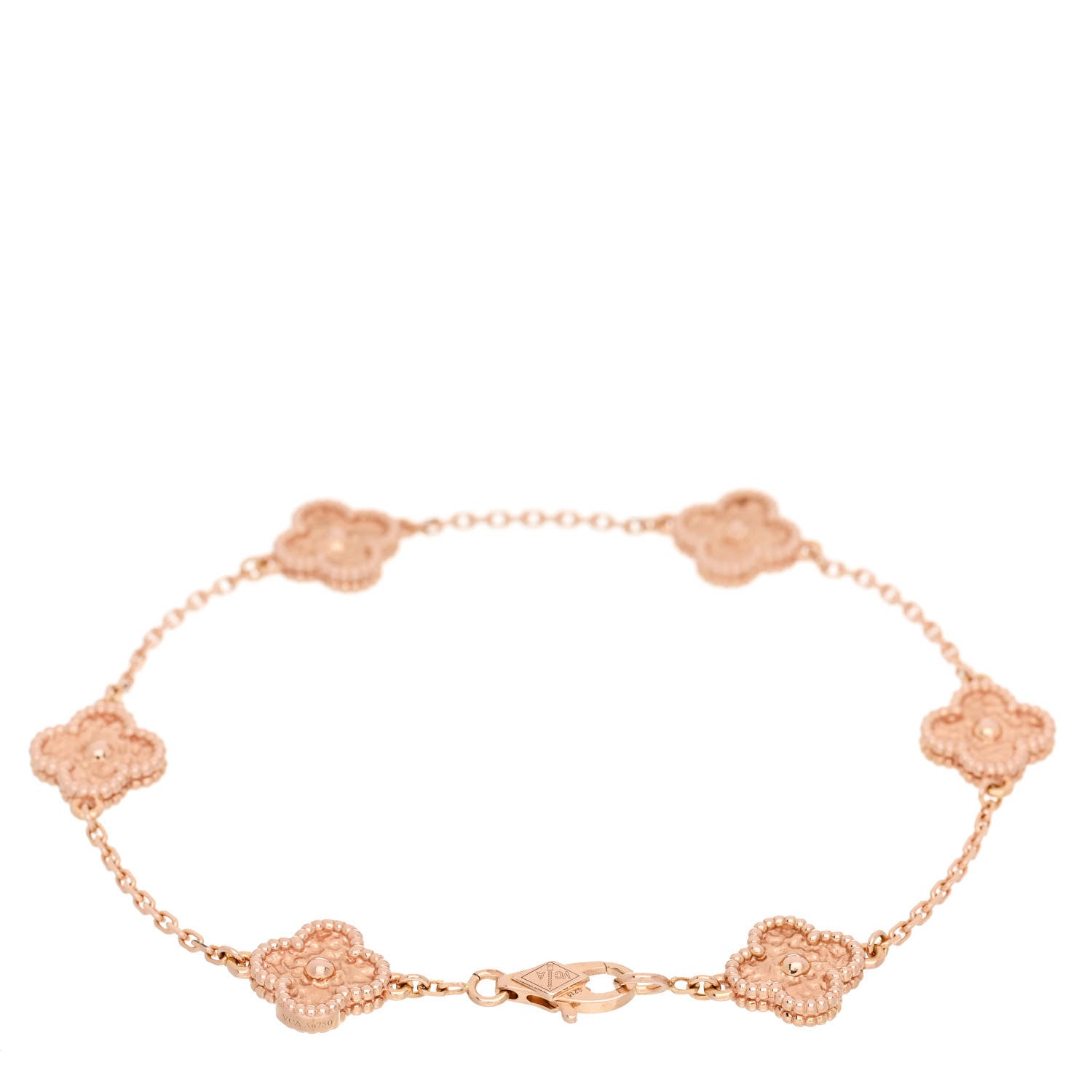 Van Cleef & Arpels 18K Rose Gold 6 Motifs Sweet Alhambra Bracelet 2 of 5
