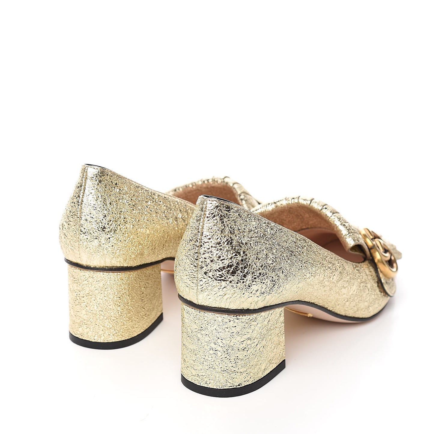 Galassia GG Marmont Fringe 50mm Loafer Pumps 39 Platino