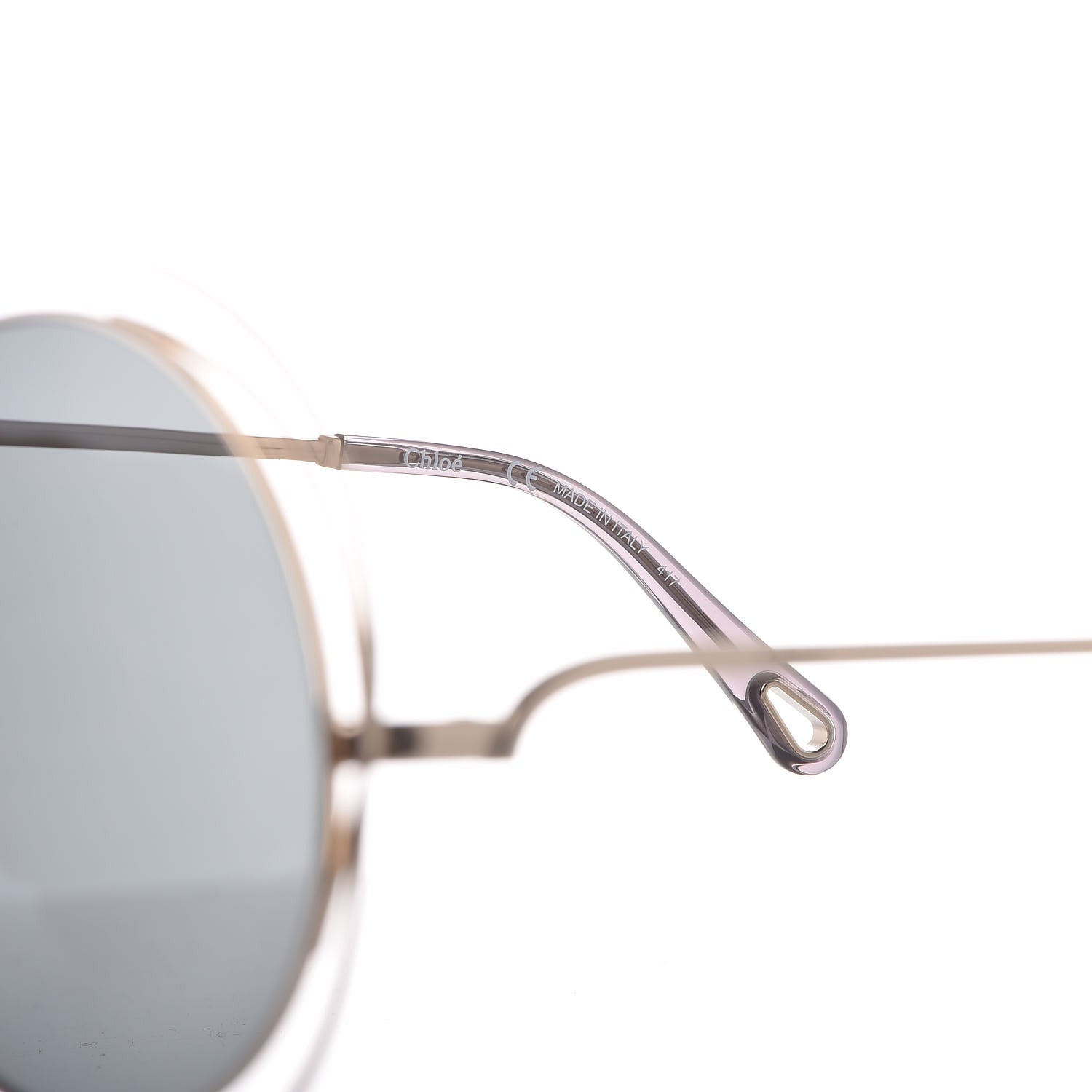 Chloe Oversize Round Carlina Oversized Round Sunglasses CE114S Gold Grey Metallic 6 of 7