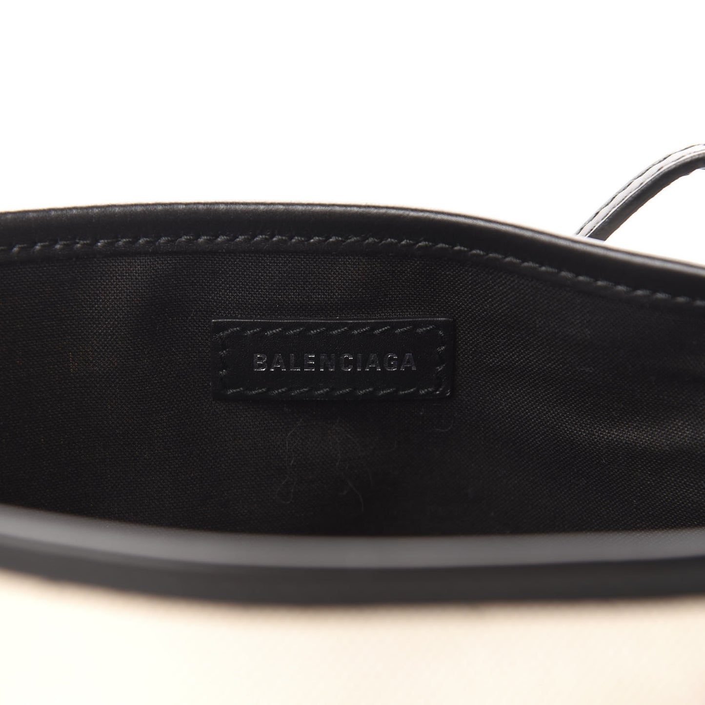 Cotton Canvas Calfskin Navy Cabas XS Natural Black