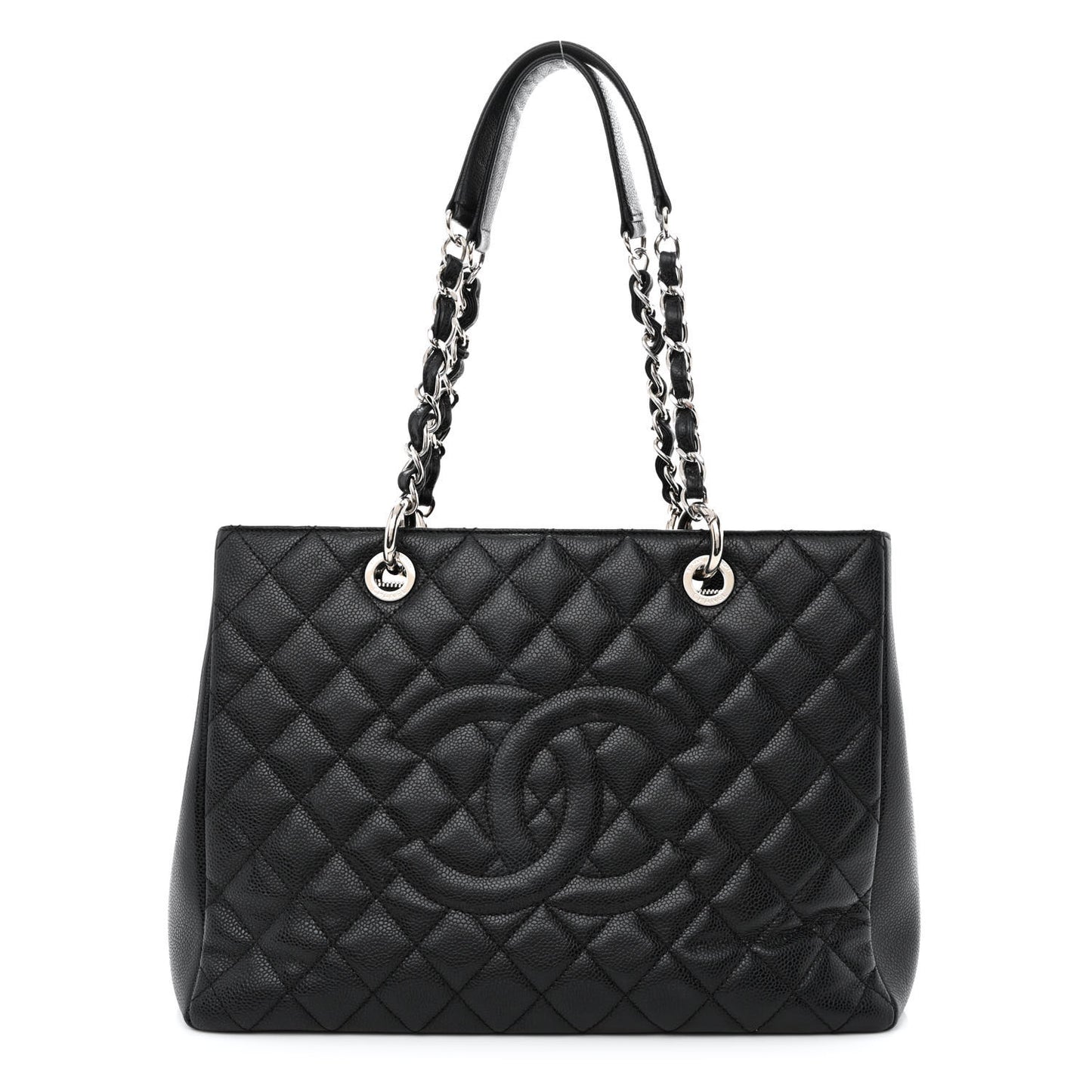 Caviar Quilted Grand Shopping Tote GST Black