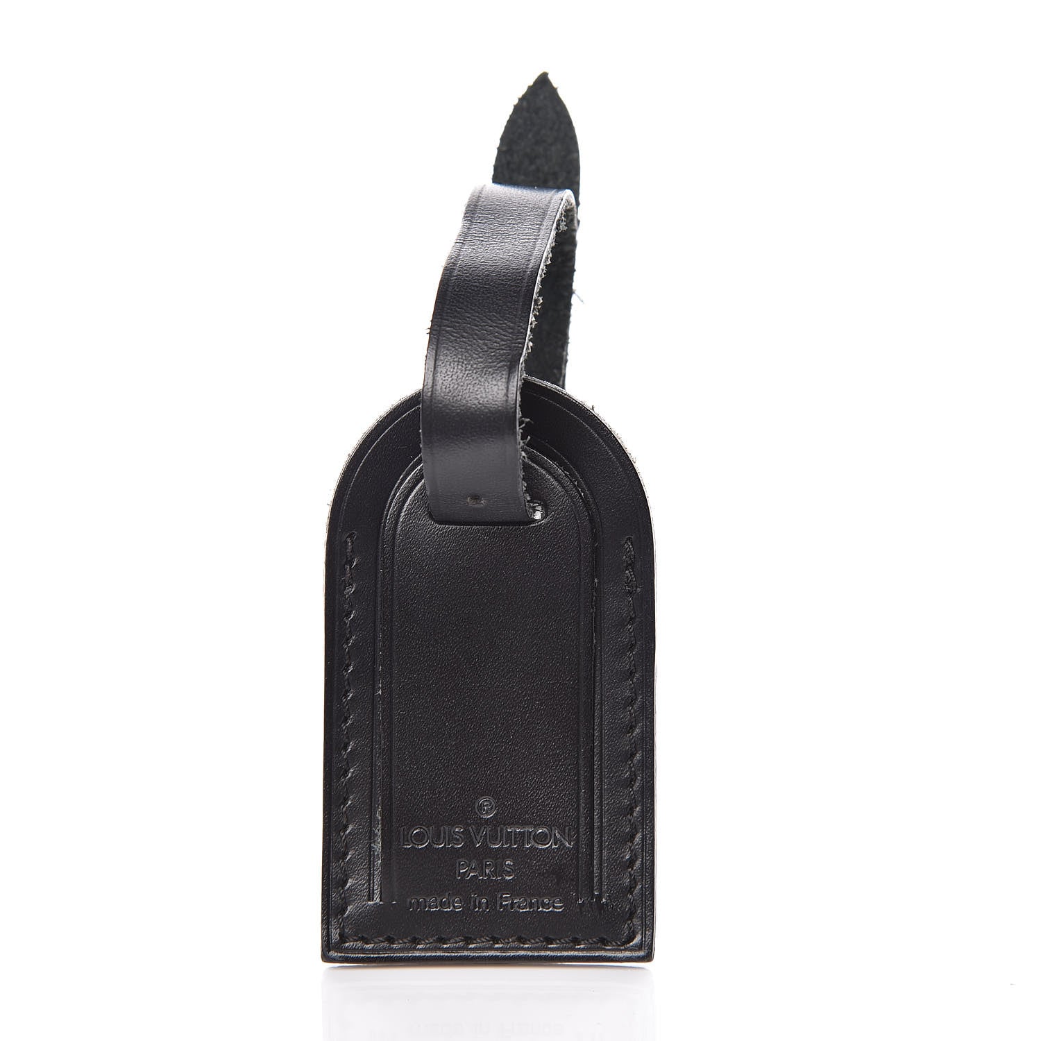 Louis Vuitton Calfskin Luggage Tag Black 1 of 5