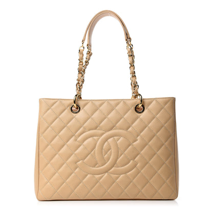 Chanel Caviar Quilted Grand Shopping Tote GST Beige Clair 1 of 11