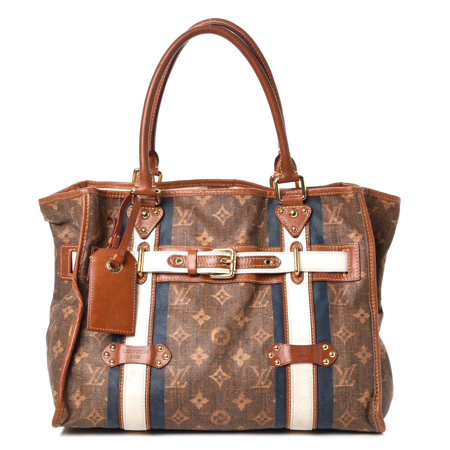 Louis Vuitton Monogram Rayures Tisse Sac GM Blue 1 of 16
