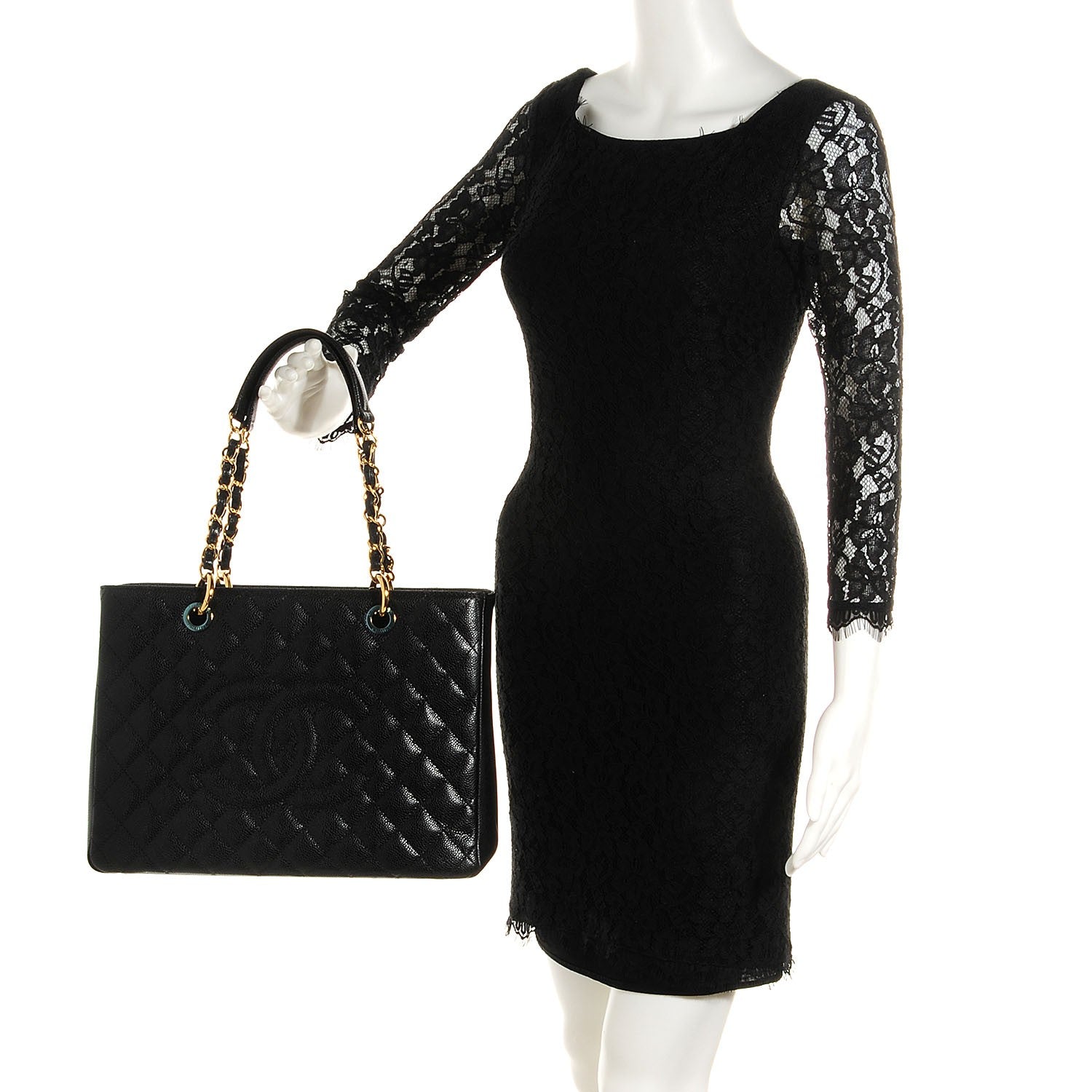 Chanel Caviar Grand Shopping Tote GST Black 2 of 7