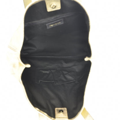 Saint Laurent Leather Y-Mail Tote Metallic Gold 8 of 9
