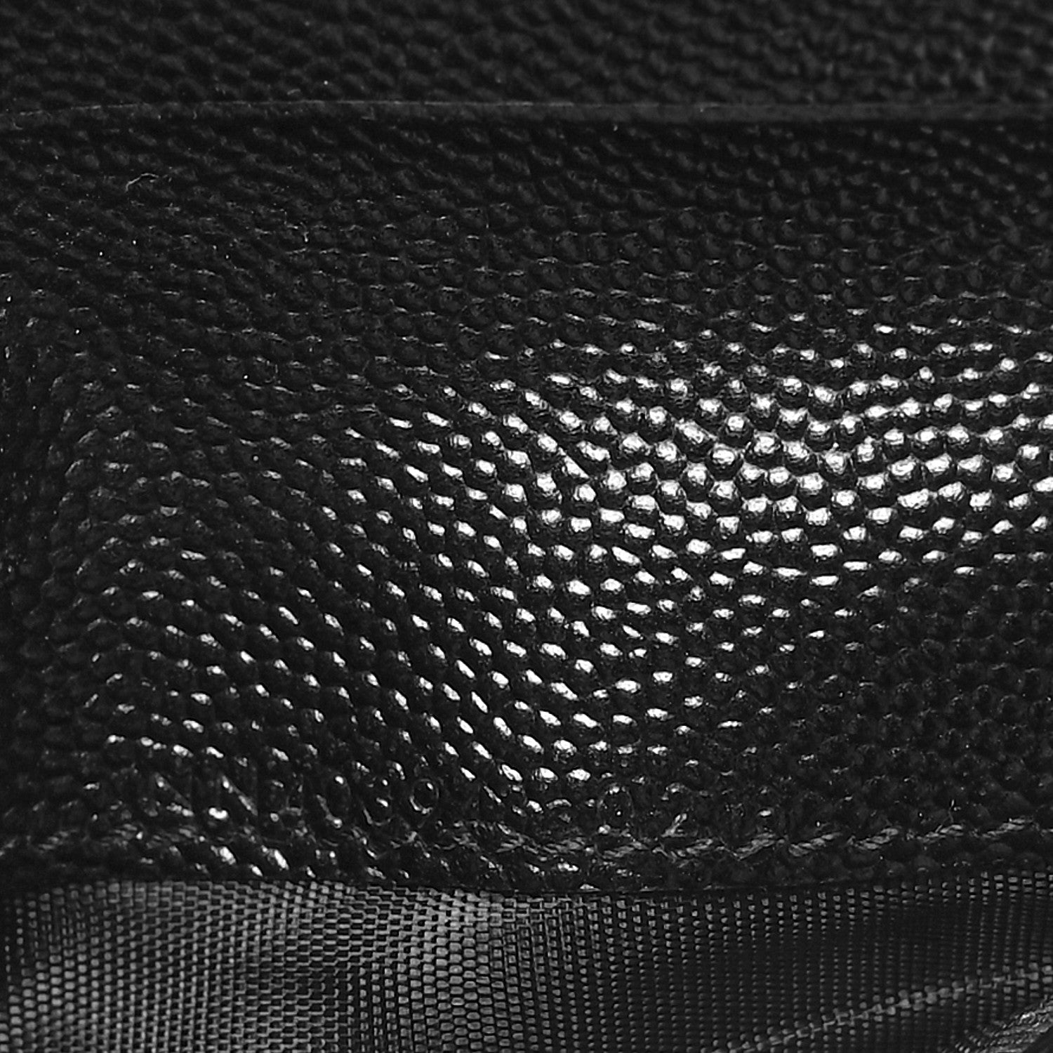Saint Laurent Grain De Poudre Matelasse Chevron Monogram Compact Tri Fold Wallet Black 8 of 10