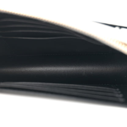 Saint Laurent New Aspen Calfskin Bi-Color Monogram Sunset Chain Wallet Black Dirty White 5 of 14