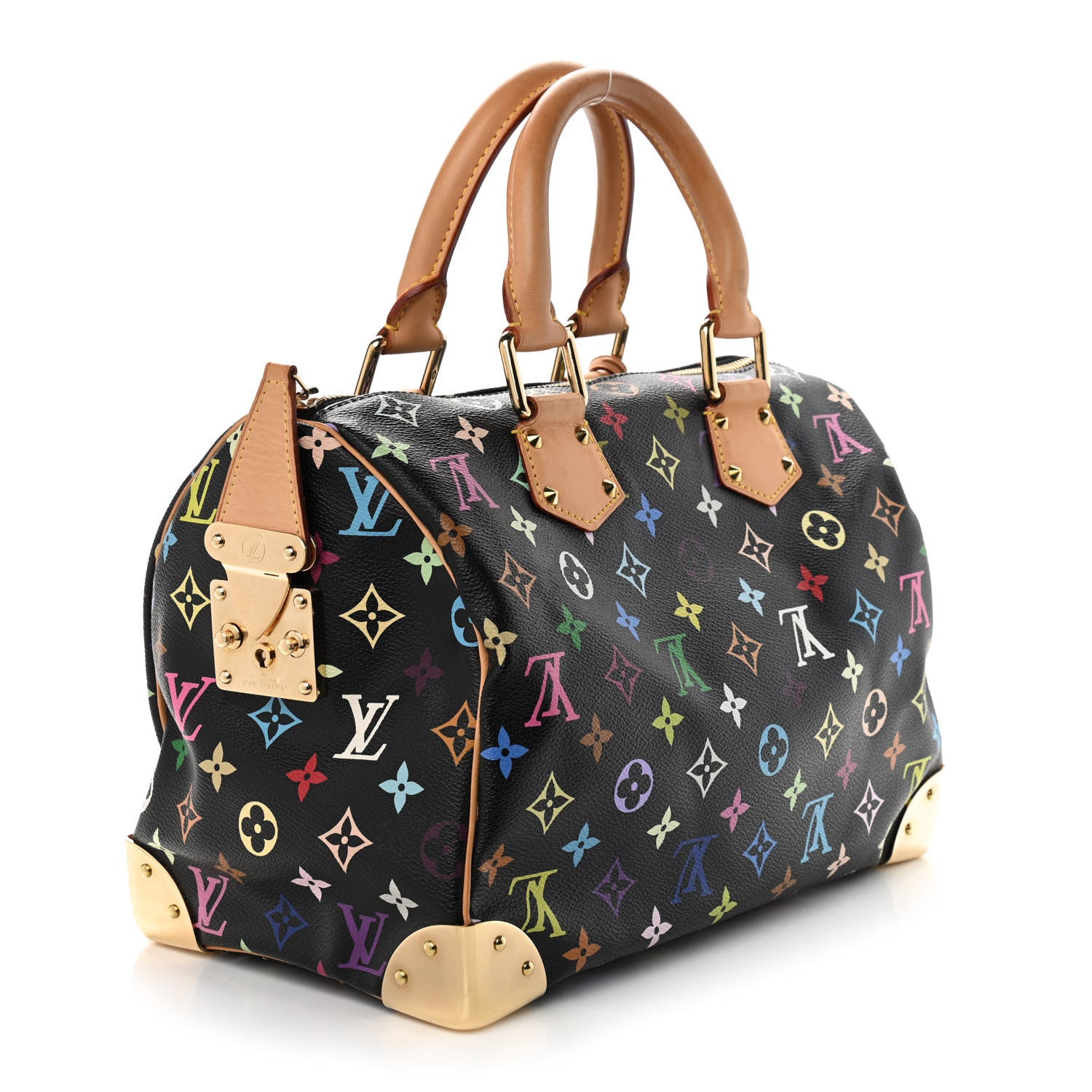 Louis Vuitton Monogram Multicolor Speedy 30 Black 3 of 9