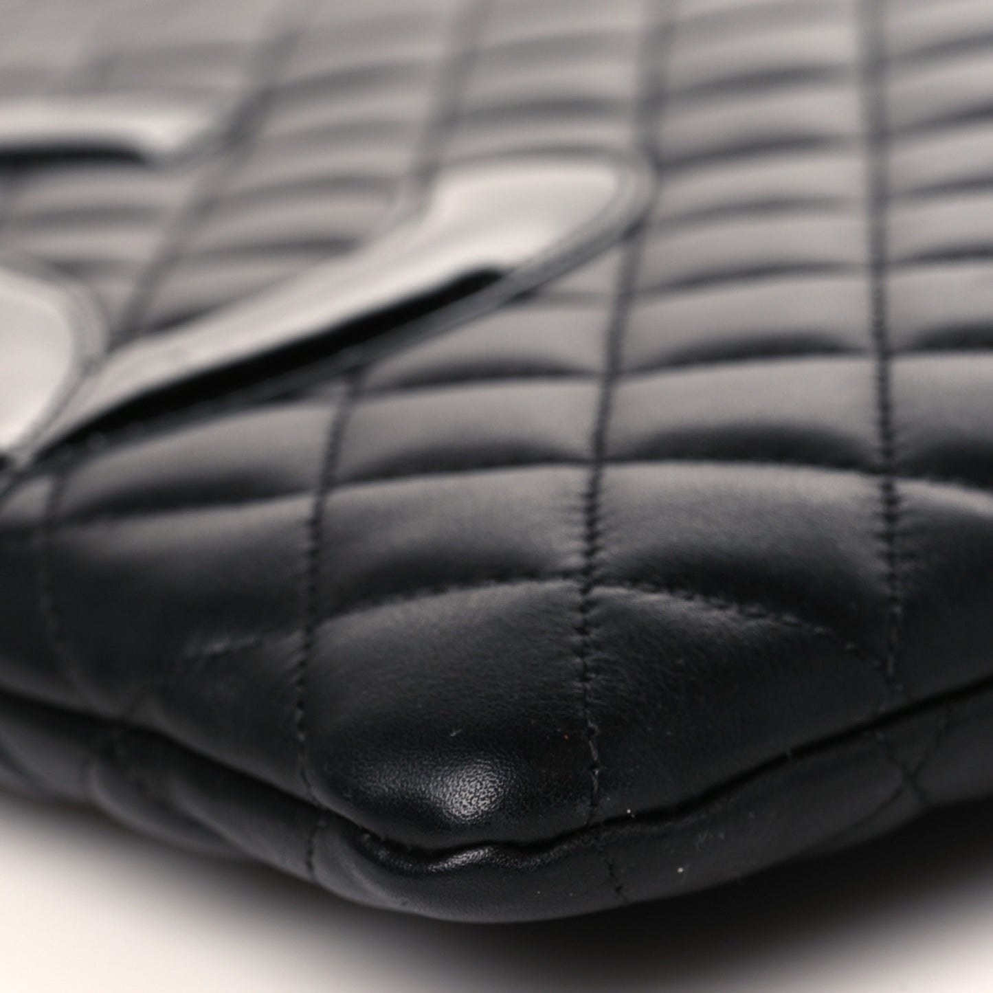 Calfskin Cambon Flat Tote Black