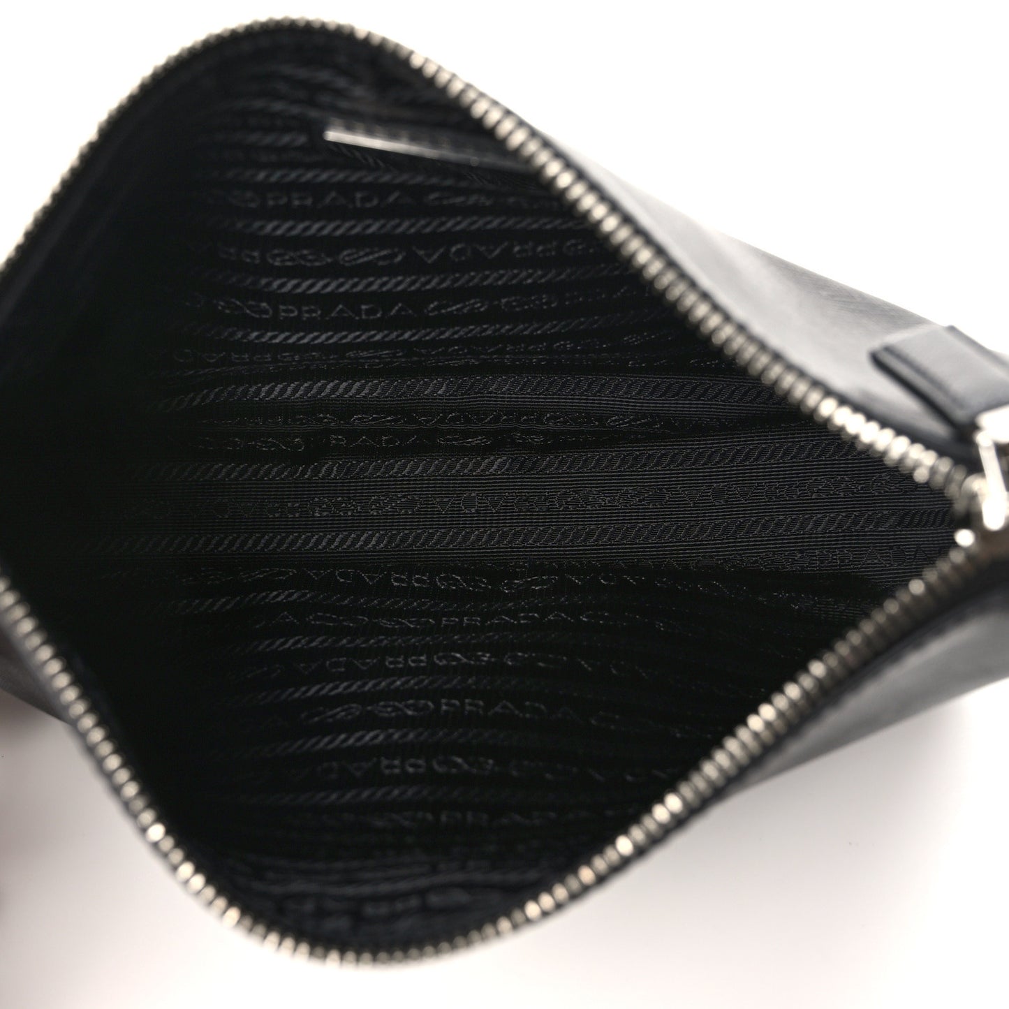 Saffiano Travel Pocket Zippered Shoulder Bag Black