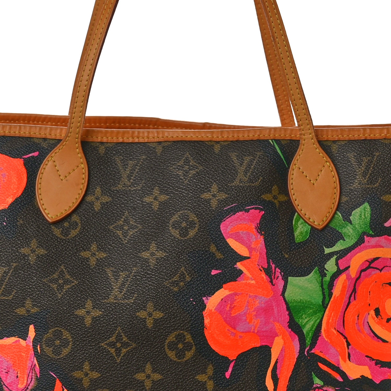 Louis Vuitton Monogram Roses Neverfull MM 7 of 13