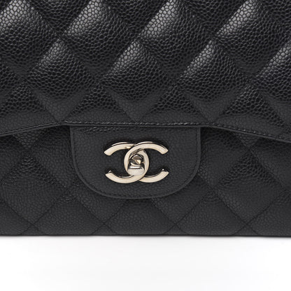 Chanel Caviar Quilted Jumbo Double Flap Black 9 of 9