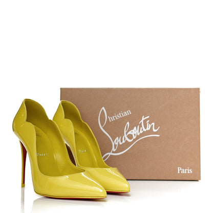 Christian Louboutin Calfskin Hot Chick 100 Pumps 37 Citrus 11 of 11
