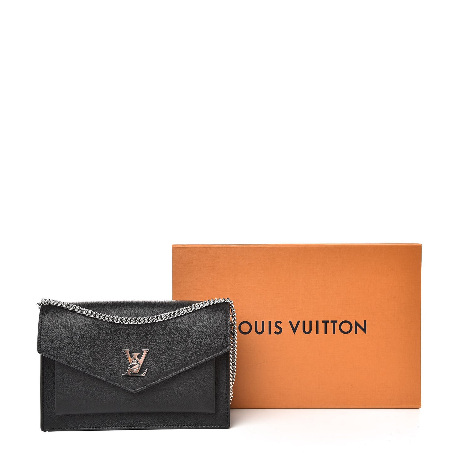 Soft Calfskin My Lockme Chain Pochette Black