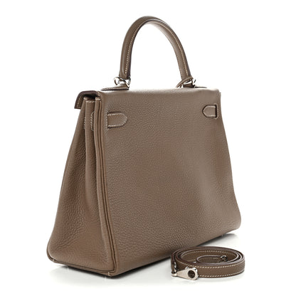 Hermes Togo Kelly Retourne 32 Etoupe 3 of 11