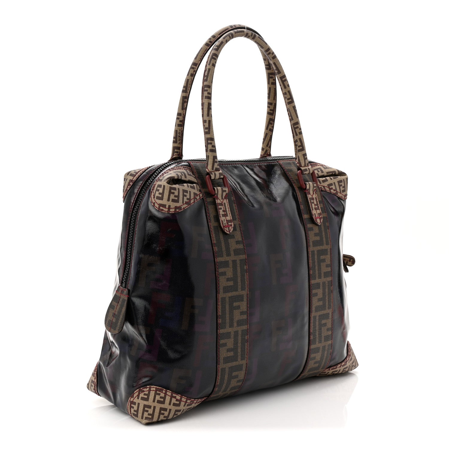 Fendi Zucca Zucchino Spalmati Large Mixed Media B Mix Tote