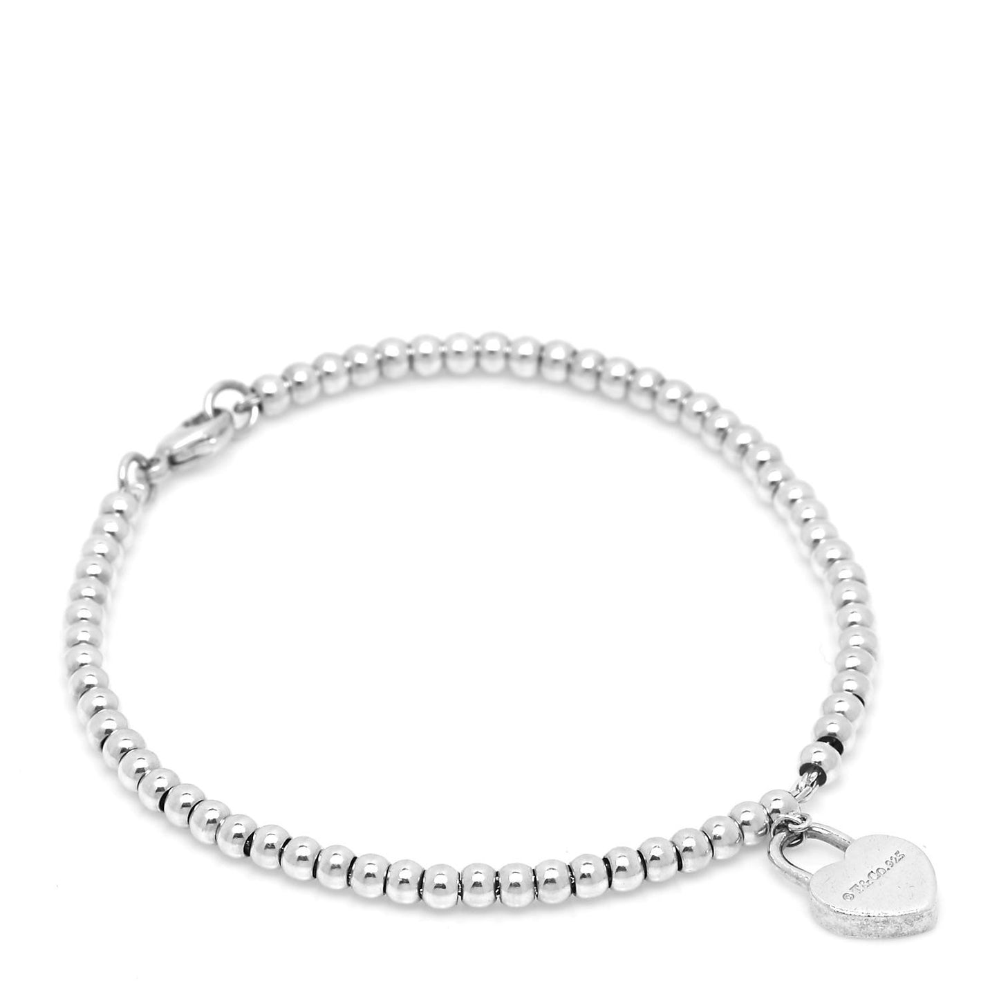 Sterling Silver 3mm Return to Tiffany Heart Lock Bead Bracelet