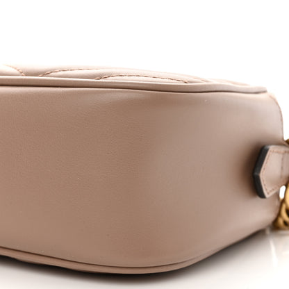 Gucci Calfskin Matelasse Small GG Marmont Chain Shoulder Bag Porcelain Rose 10 of 11