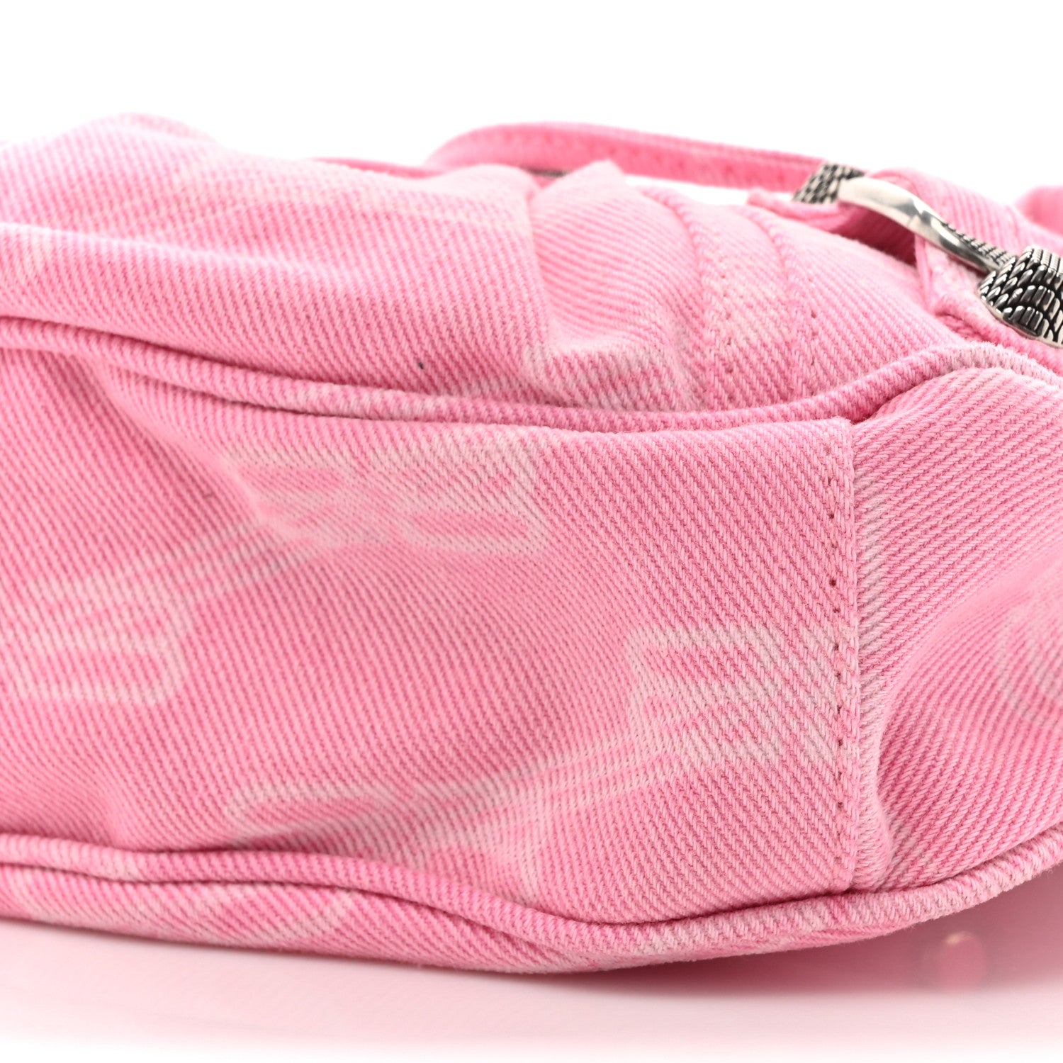 Balenciaga Denim BB Monogram Le Cagole Shoulder Bag XS Pink 9 of 11