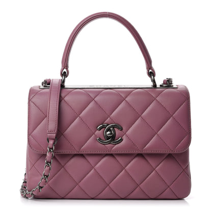Chanel Lambskin Quilted Small Trendy CC Dual Handle Flap Bag Purple 1 of 13