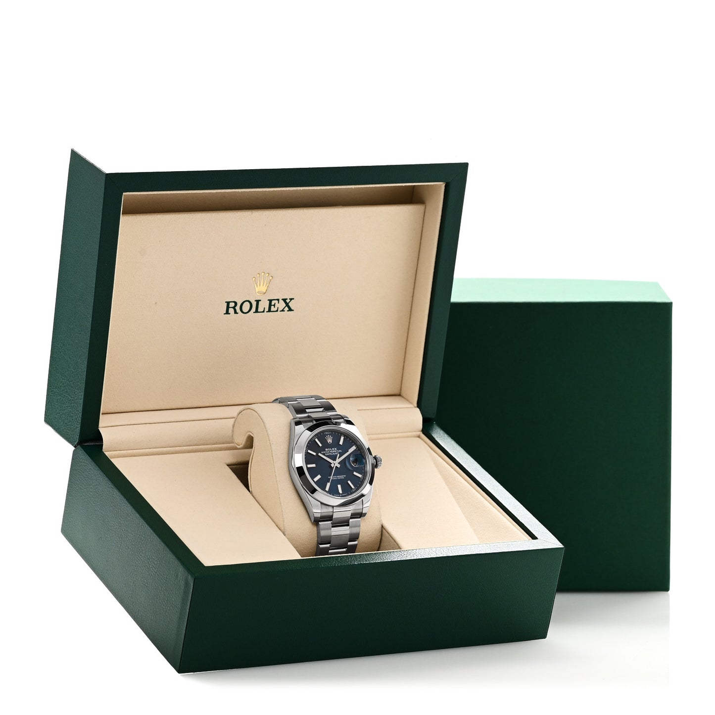 Stainless Steel 41mm Oyster Perpetual Datejust Watch Blue 126300