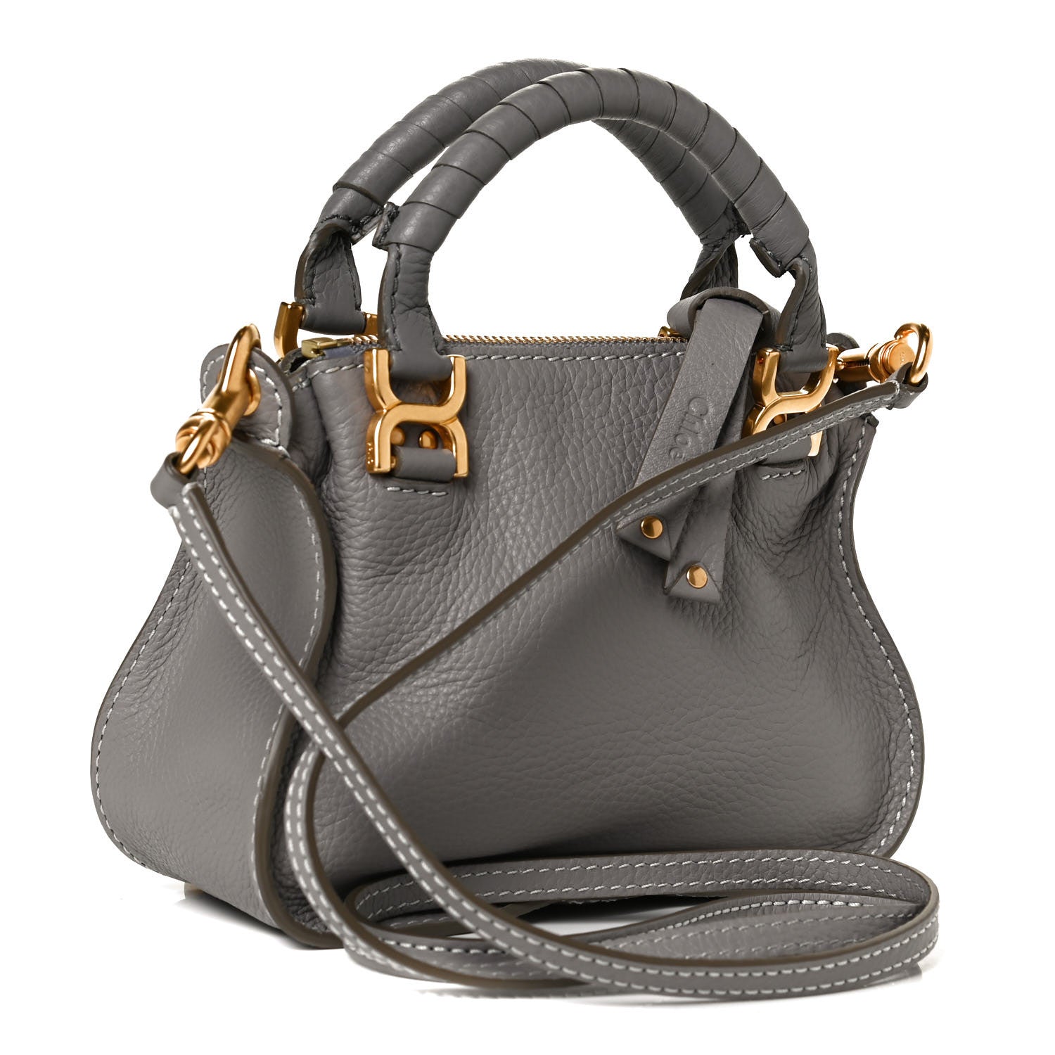 Chloe Calfskin Mini Marcie Satchel Cashmere Grey 3 of 13