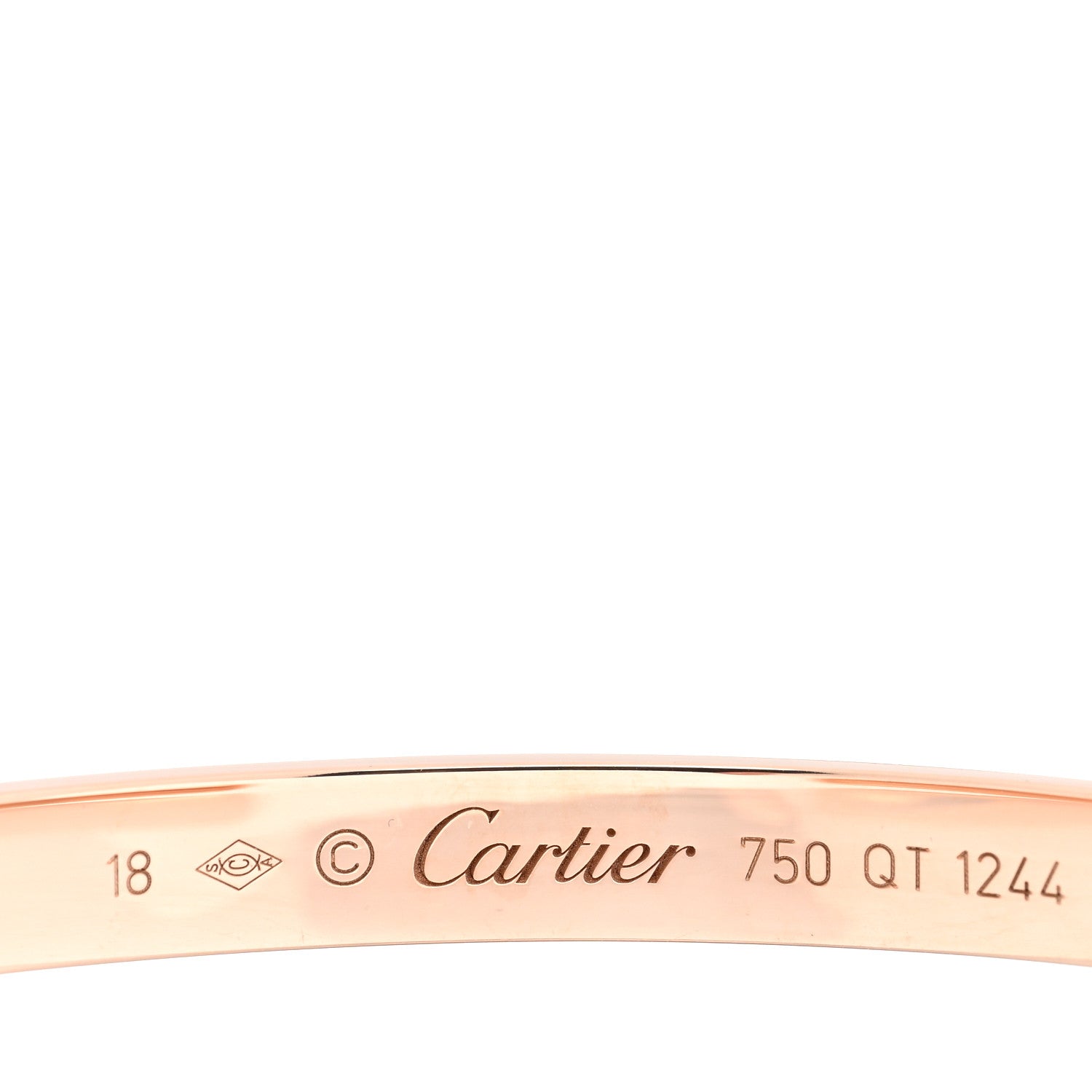 Cartier 18K Pink Gold LOVE Cuff Bracelet 18 3 of 3