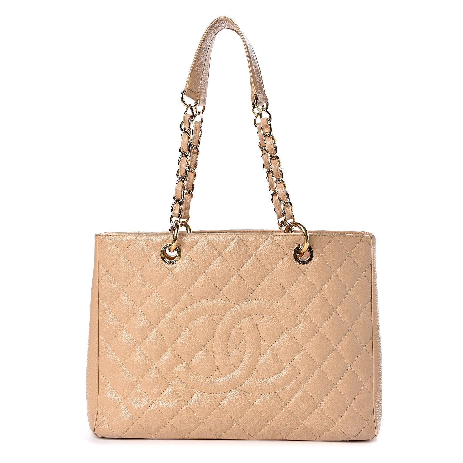 Chanel Caviar Quilted Grand Shopping Tote GST Beige Clair 1 of 12