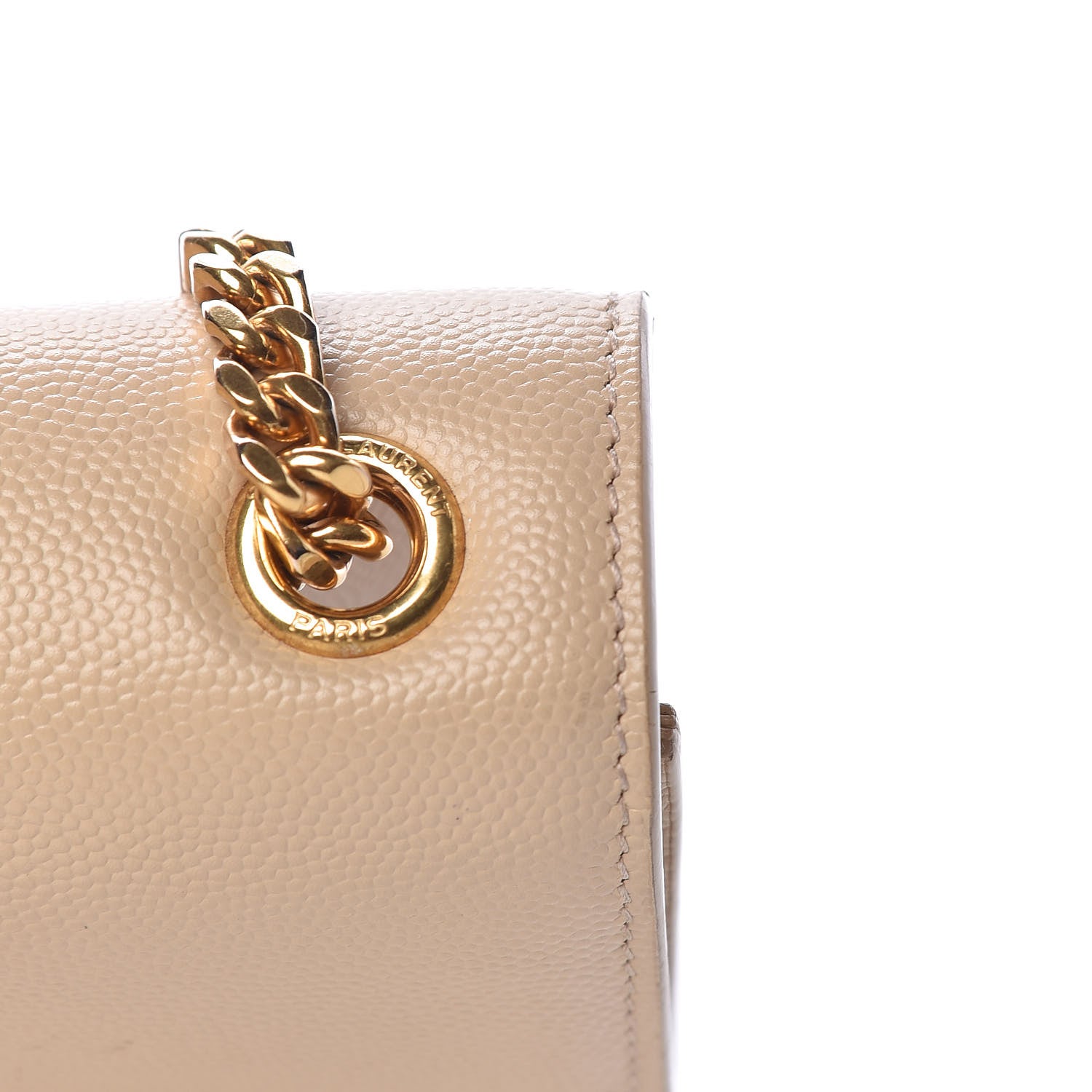 Saint Laurent Grain De Poudre Small Monogram Kate Satchel Nude Powder 10 of 14