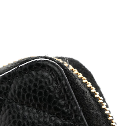 Chanel Caviar Quilted Zip Coin Purse Black 8 of 8