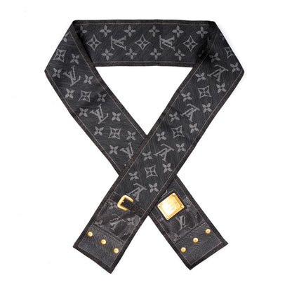 Louis Vuitton Silk Monogram New Denim Bandeau Black 1 of 4