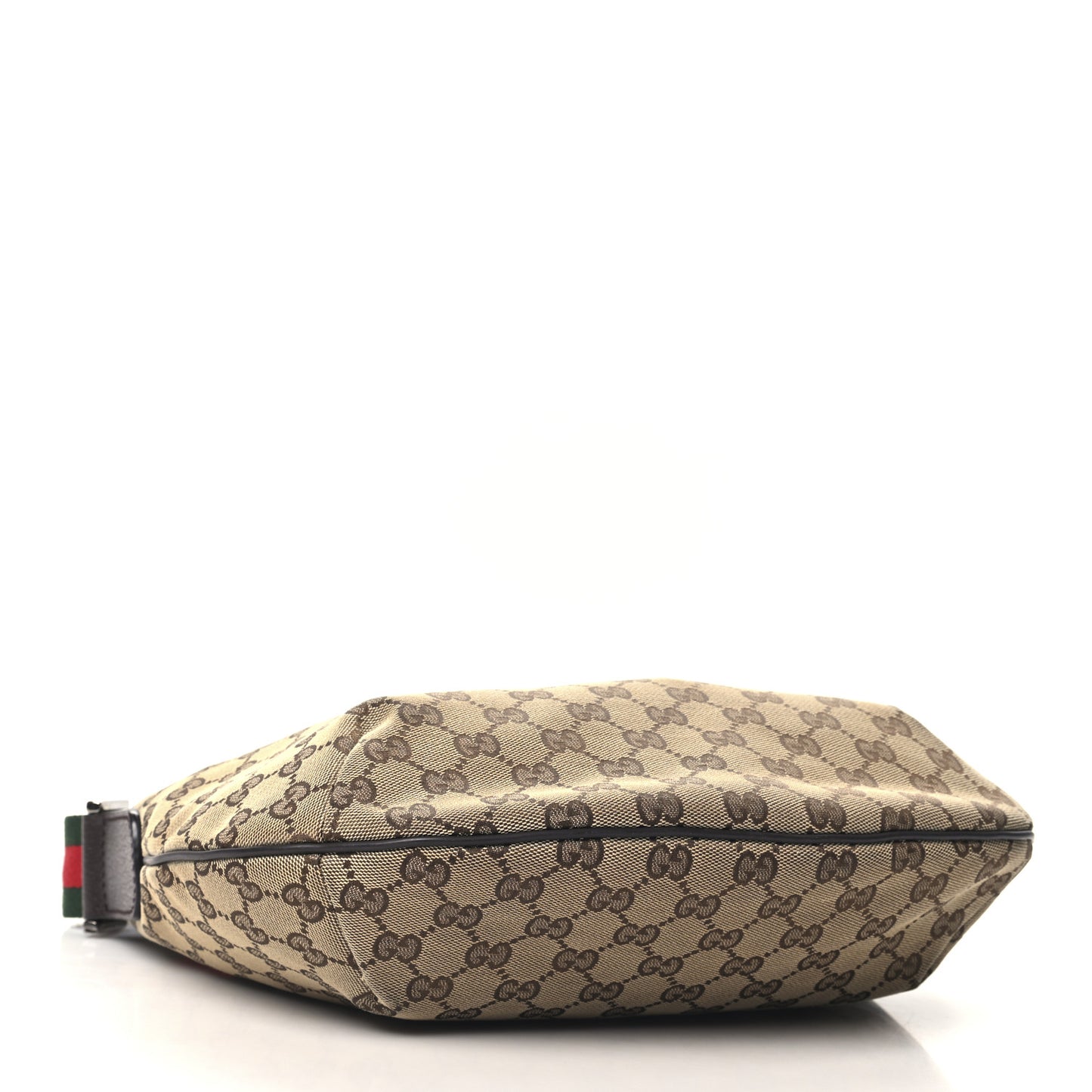 Monogram Web Medium Half Moon Hobo Dark Brown