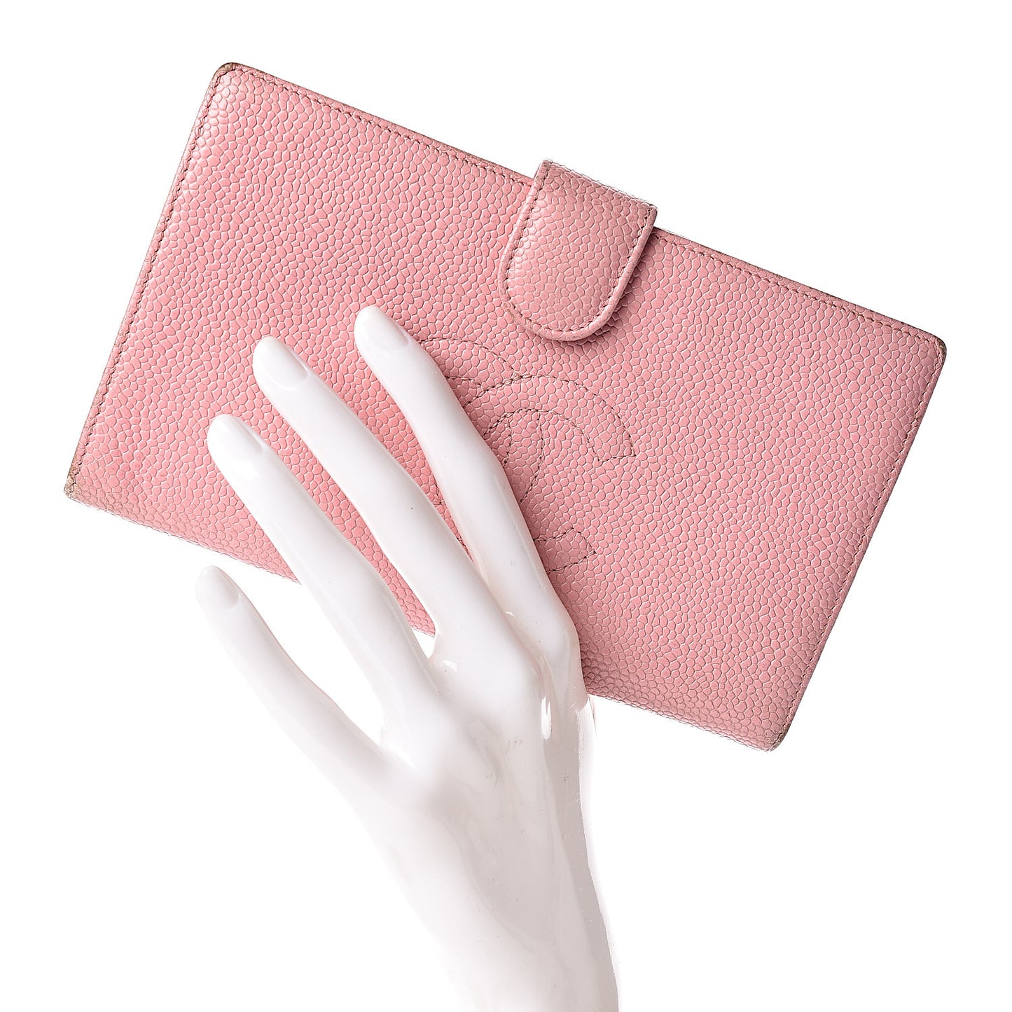 Caviar Timeless CC French Wallet Pink