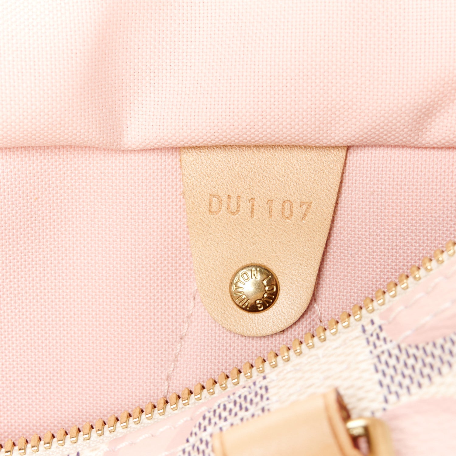 Louis Vuitton Damier Azur Tahitienne Speedy Bandouliere 30 Rose Ballerine 7 of 11