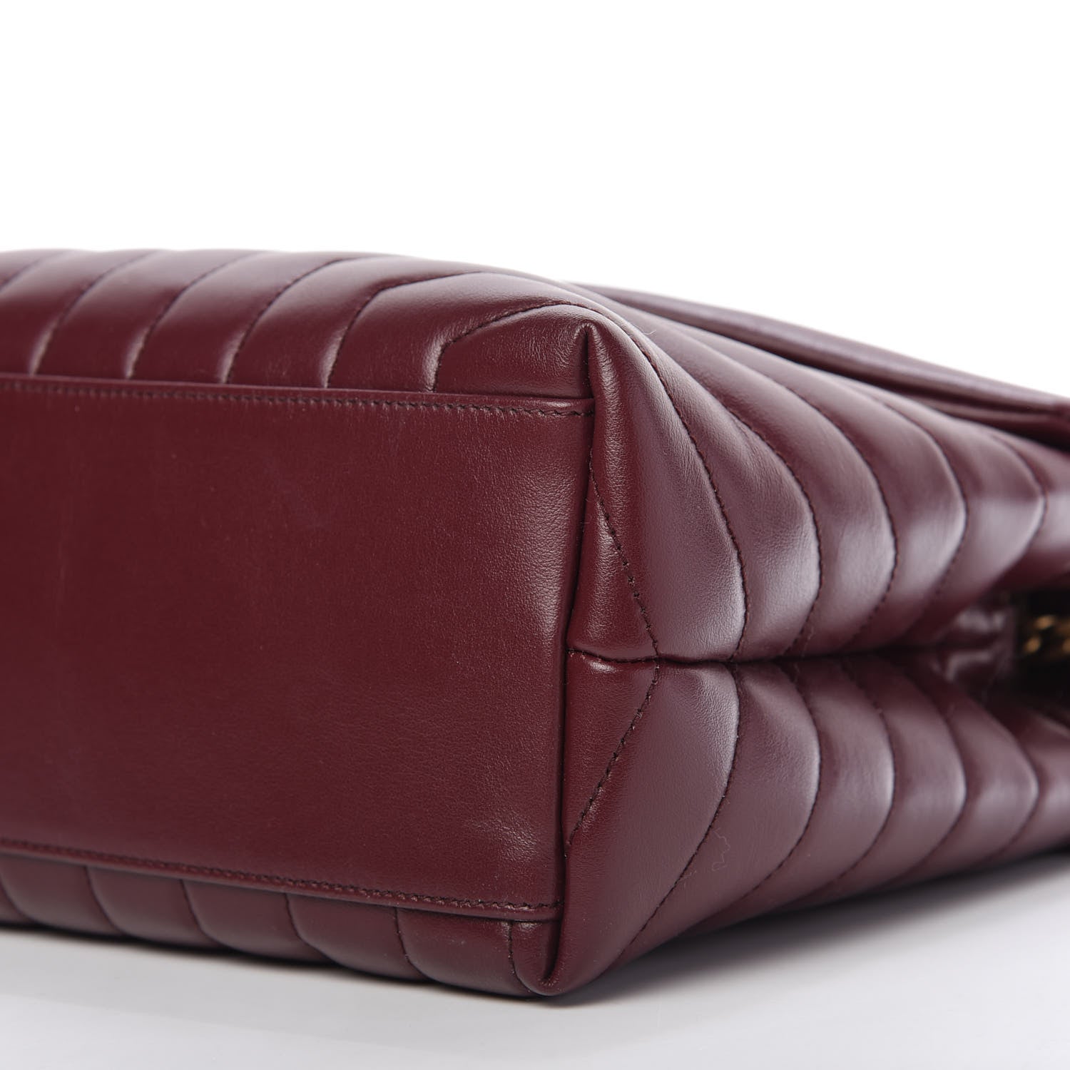 Saint Laurent Calfskin Y Quilted Monogram Medium Loulou Chain Satchel Palissandre 7 of 10