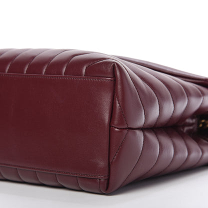 Saint Laurent Calfskin Y Quilted Monogram Medium Loulou Chain Satchel Palissandre 7 of 10