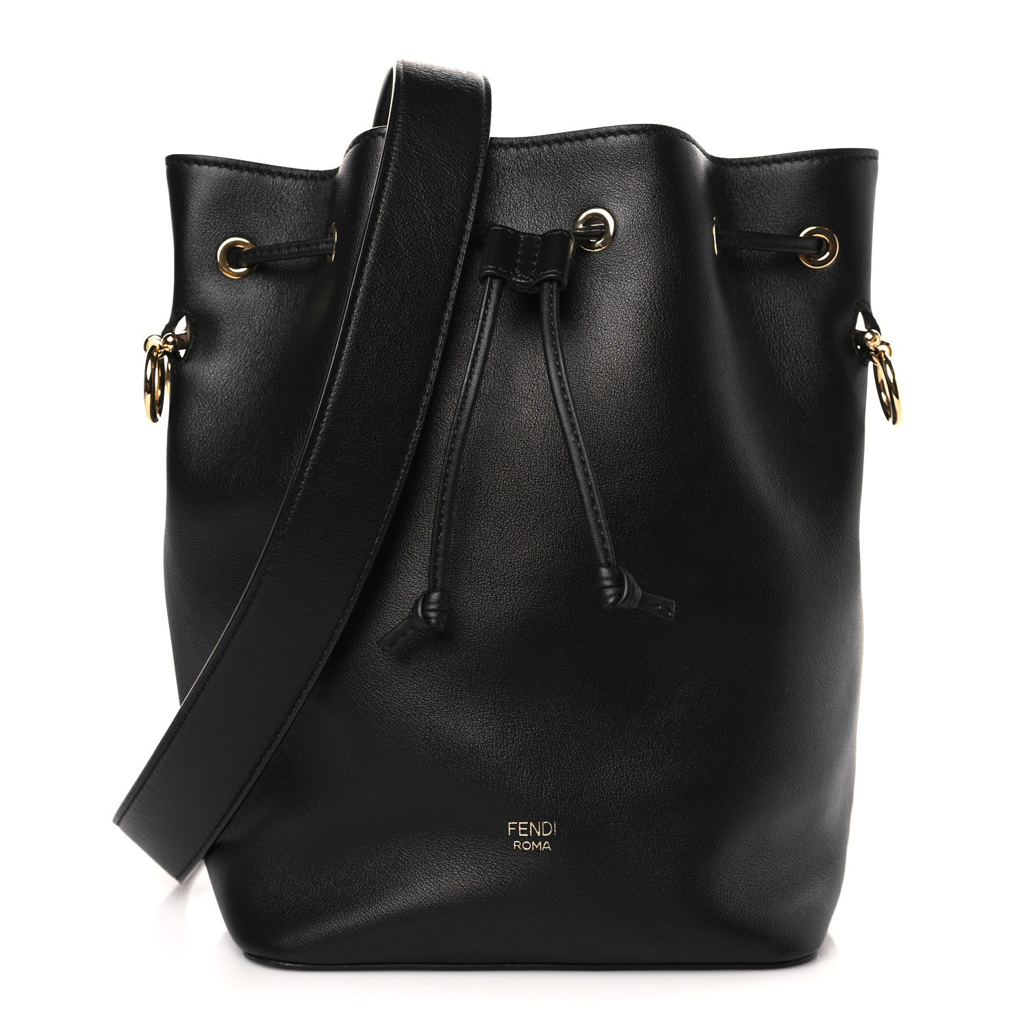Fendi Vitello Grace Matte F is Fendi Grande Mon Tresor Bucket Bag Black 1 of 9