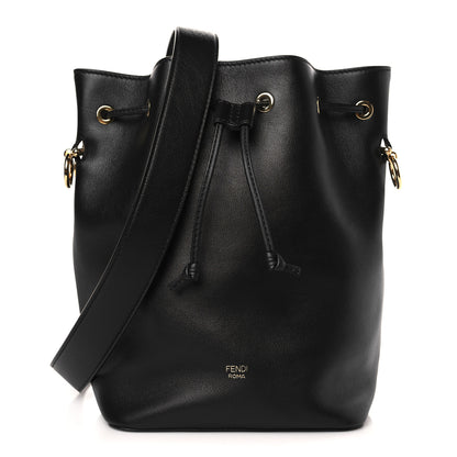Fendi Vitello Grace Matte F is Fendi Grande Mon Tresor Bucket Bag Black 1 of 9