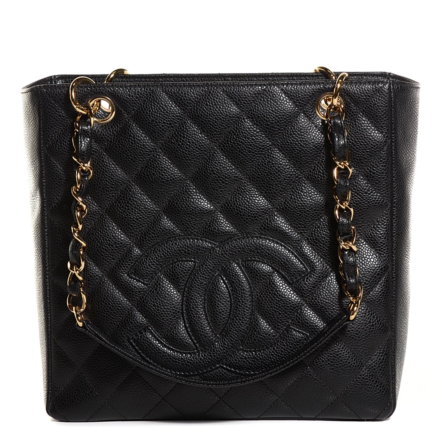 Chanel Caviar Quilted Petit Shopping Tote PST Black 1 of 7
