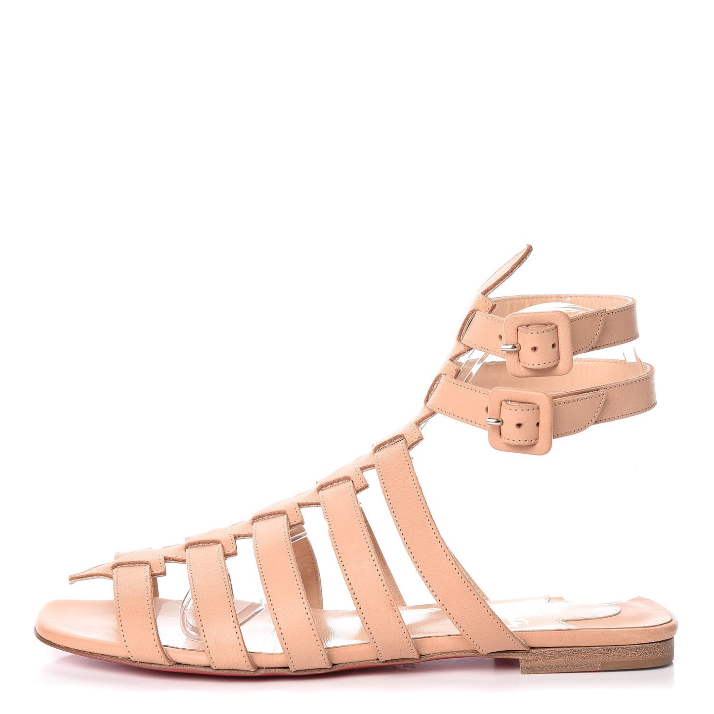 Calf Vegetale Neronna Flat Sandals 38 Natural