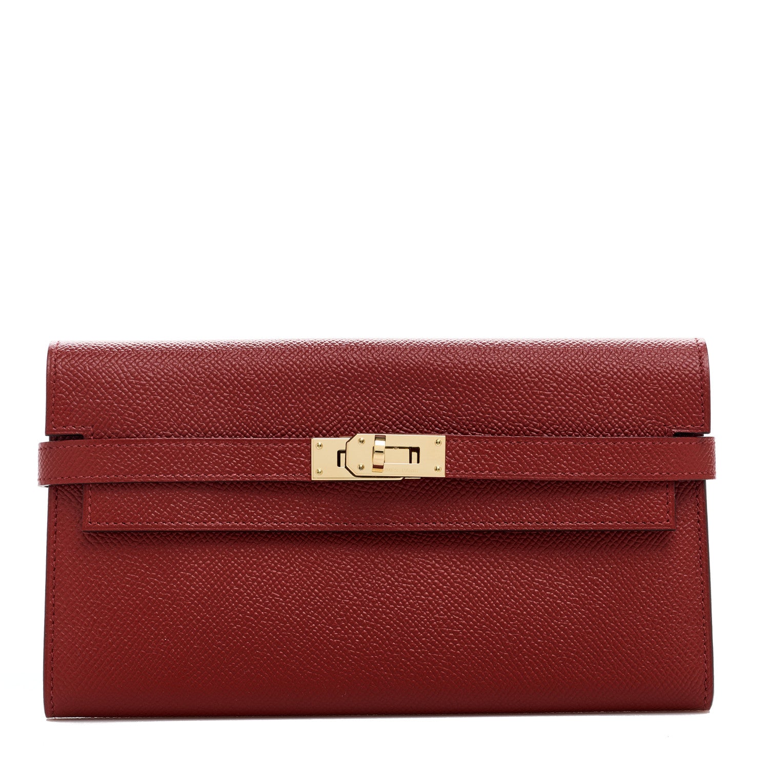 Hermes Epsom Kelly Longue Wallet Rouge Grenat 1 of 13