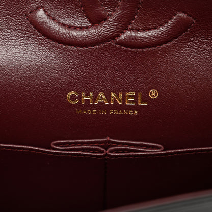 Chanel Lambskin Chevron Quilted Medium Double Flap Black 7 of 11