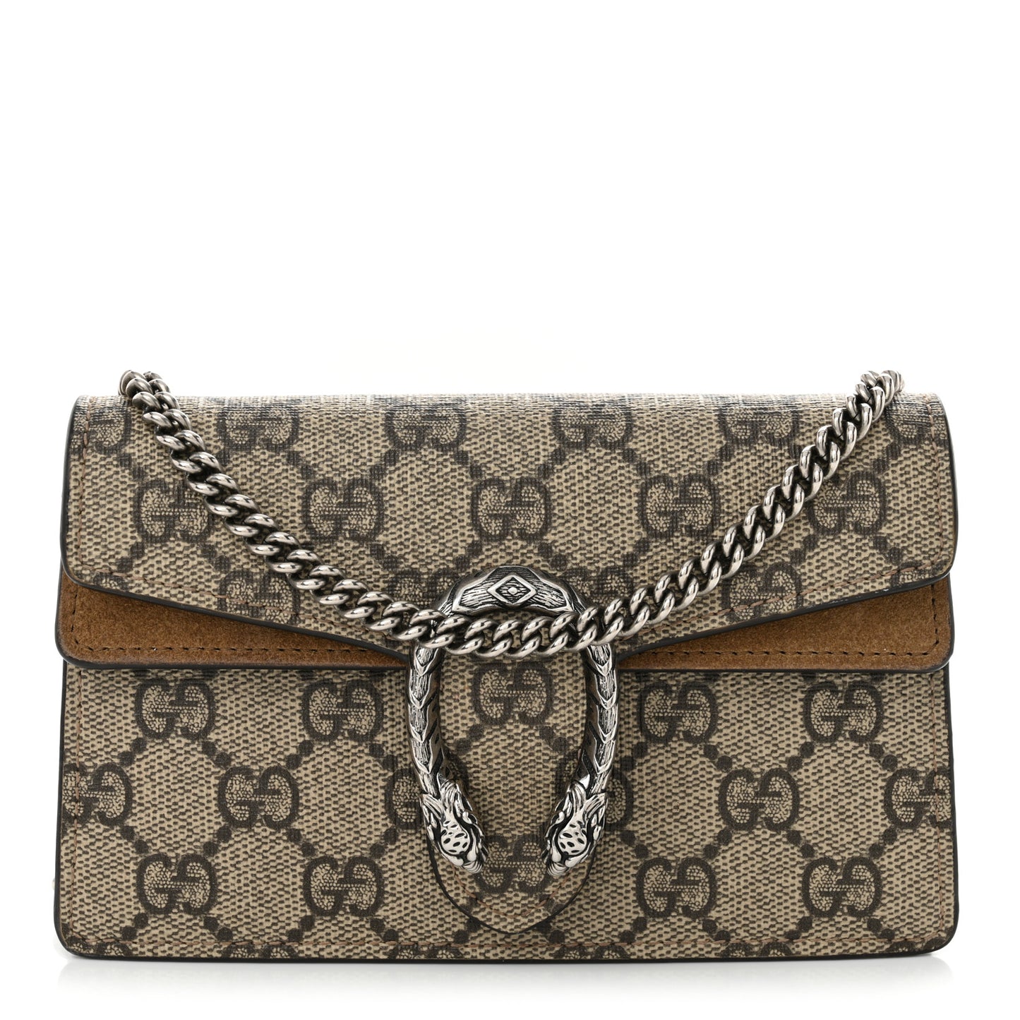 GG Supreme Monogram Super Mini Dionysus Shoulder Bag Taupe
